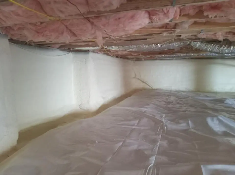 Crawl space encapsulation with closed-cell spray foam for Attic Insulation in Pittsgrove