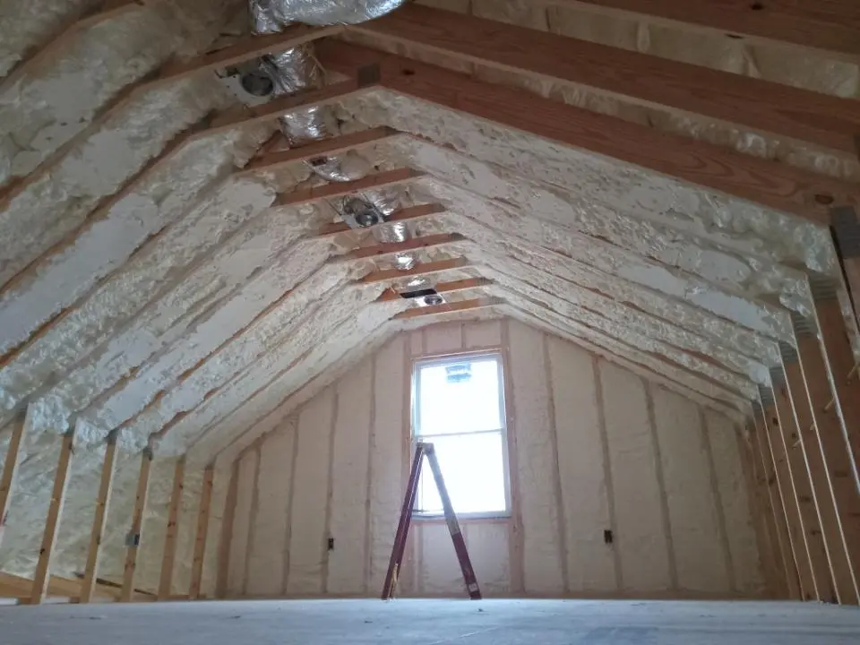 Spray foam roofing application for Crawl Space Insulation project in Pittsgrove